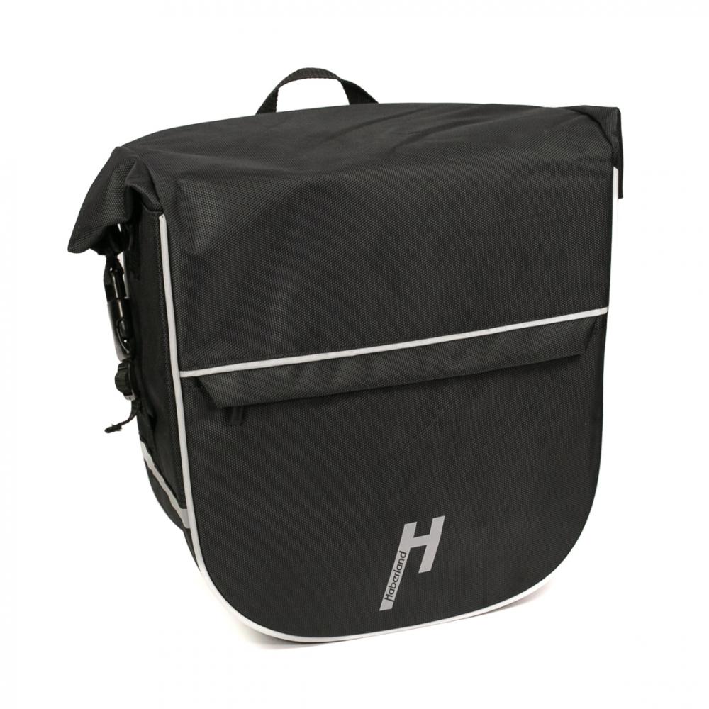 Haberland Einzeltasche eMotion schwarz/reflex - robuste Fahrradtasche für Alltag und Tour