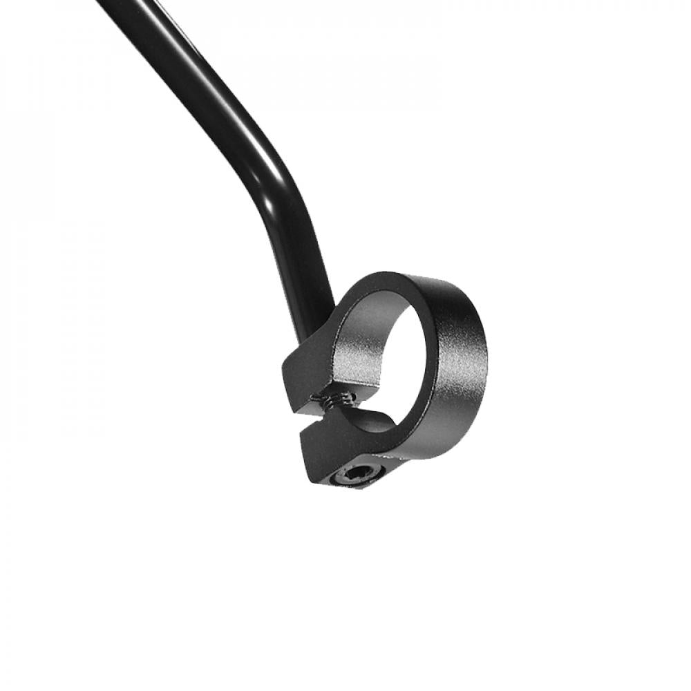 Ergotec Fahrradspiegel M-55L, schwarze Halterung für Linksmontage.