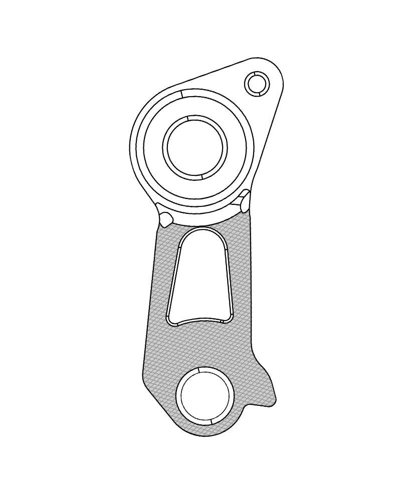 Marwi Schaltauge GH-308, Aluminium, inkl. Schrauben, passend für Stevens Modelle, einfache Montage, hohe Präzision, langlebig, schützt Rahmen, schwarz
