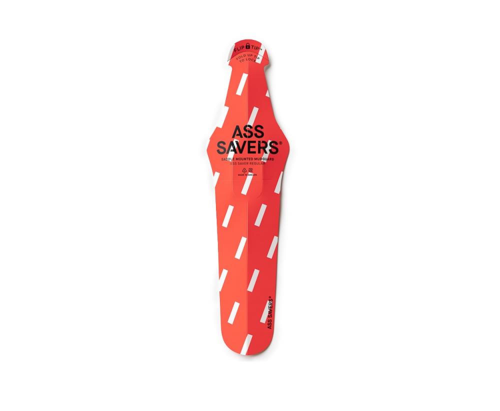 Ass Savers ASR-1 Regular Spritzschutz Hinterrad Bold Rain Red Flexibler Schutz vor Spritzwasser, einfache Montage, passend für Rennrad & Gravel