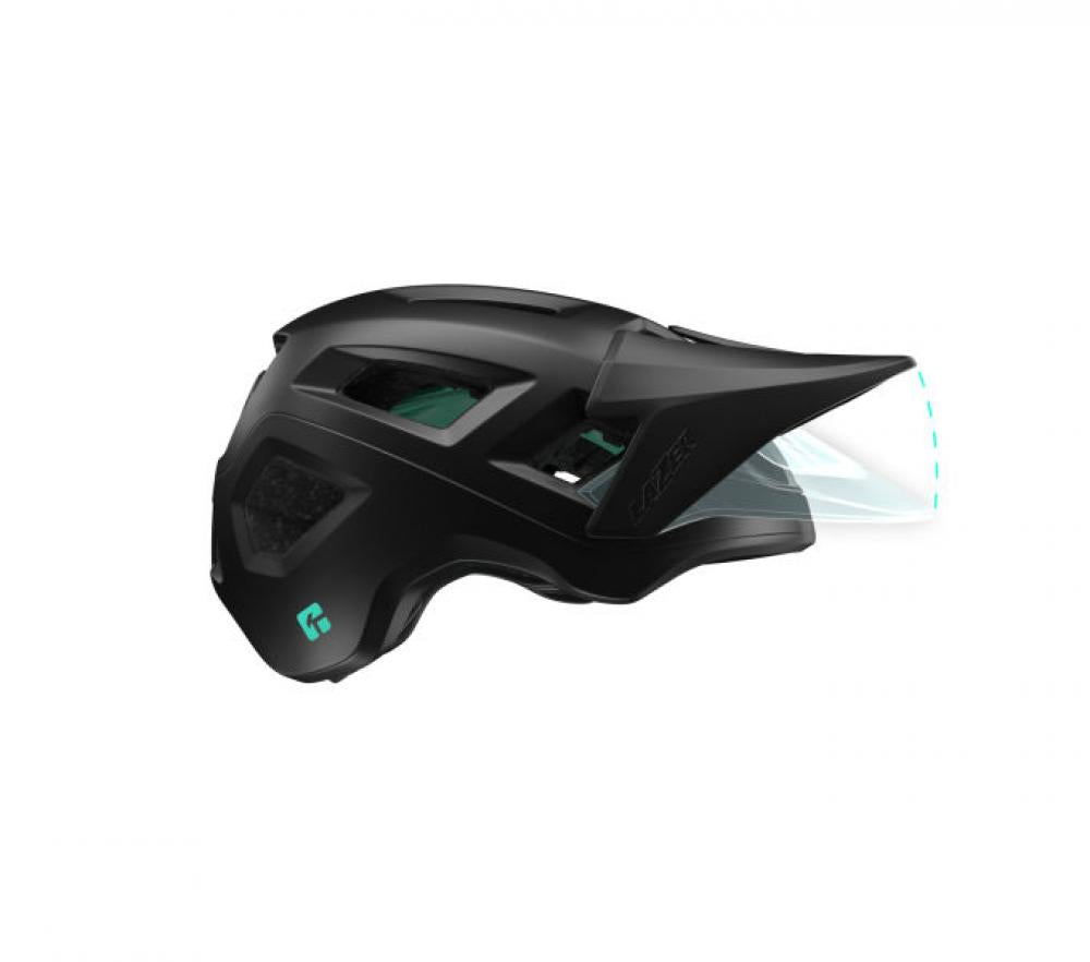 LAZER Visier Coyote KinetiCore Matte Black XL Matt - robustes Ersatzvisier für optimalen Schutz