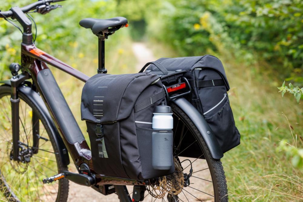 New Looxs Doppelpacktasche Vigo Double RT 2 2×18 l Black Green - geräumige Snapit 2.0 Gepäckträgertasche