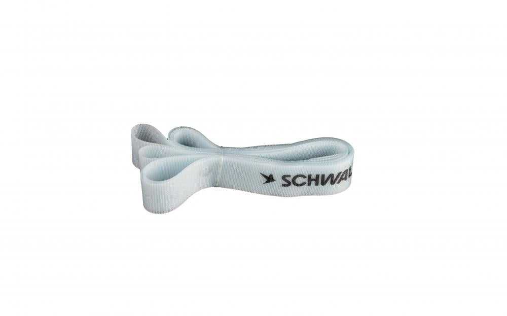 Weißes Schwalbe Felgenband TPU SUPER HP 20-584, leichtes und langlebiges Felgenschutzband für Fahrräder.