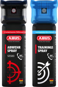 ABUS SDS80 Tierabwehrspray TwinPack B - 45 ml, schwarz, 360° Sprühtechnik, Jet bis 5 m, inkl. wirkstofffreiem Trainingsspray