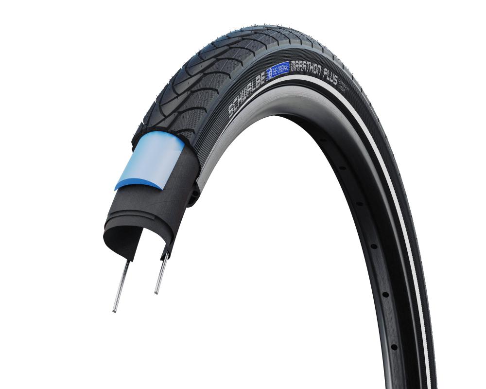 Schwalbe Marathon Plus HS440, 24x1.10\" 28-540, Drahtreifen, schwarz, SmartGuard Pannenschutz, BlacknRoll Gummimischung, ideal für Rollstühle, langlebig