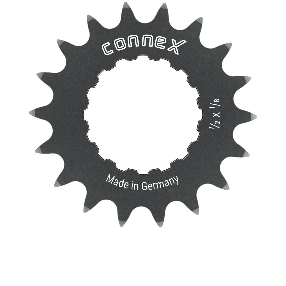 Connex E-Bike Ritzel 18 Zähne verstärkt, für 1/2x1/8 Ketten, Bosch Active/Performance Motoren, Made in Germany.