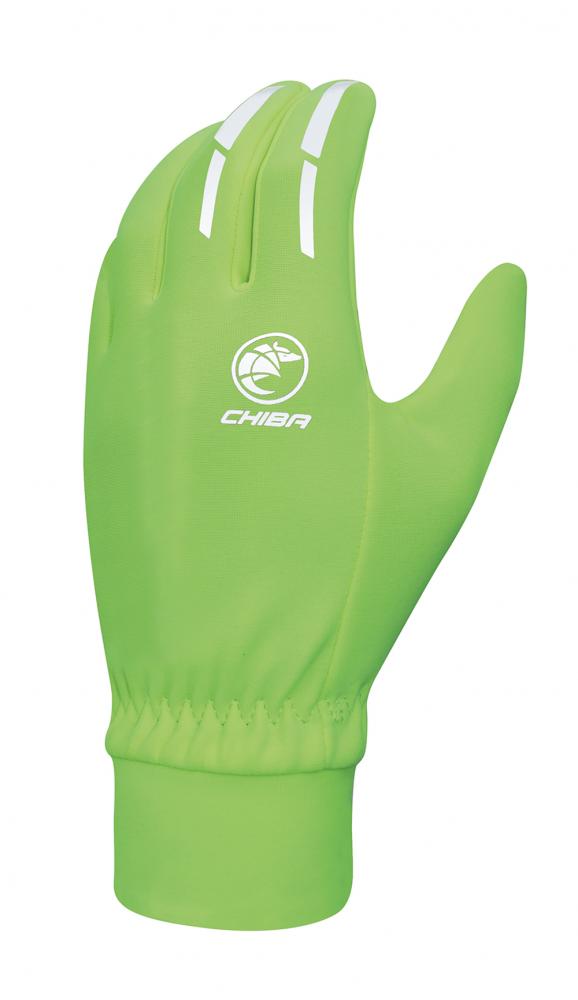 CHIBA Thermofleece - Radhandschuhe neongelb, atmungsaktiv, Touchfunktion, Größe L
