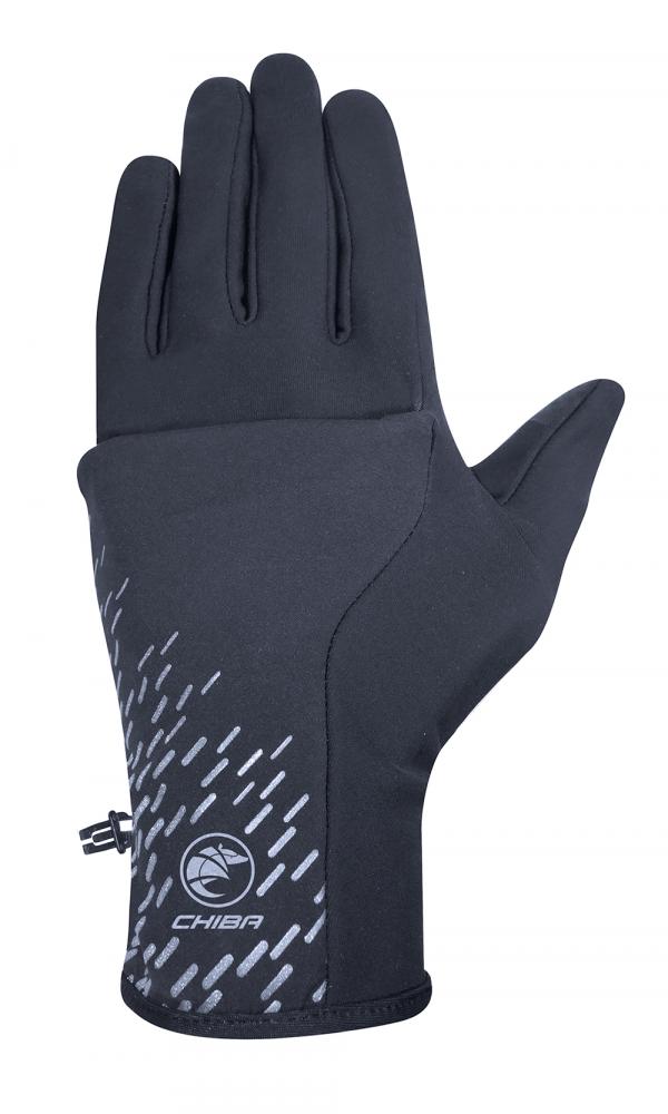 CHIBA All Weather Overflap - Radhandschuhe L schwarz, winddicht & wasserabweisend