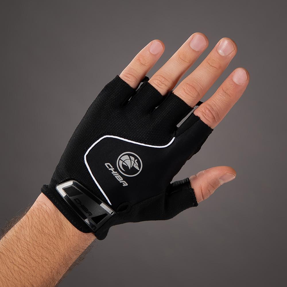 CHIBA Cool Air - Radhandschuhe kurzfinger, schwarz, S, atmungsaktiv