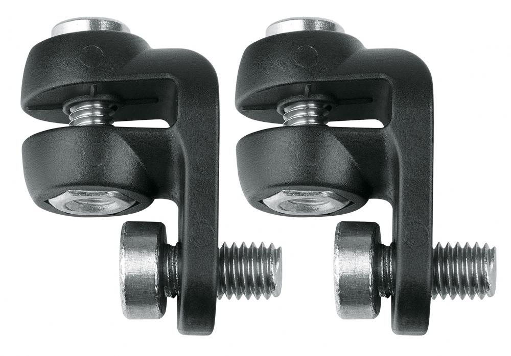 SKS Federgabeladapter gewinkelt für RockShox/Suntour, schwarz, zur Schutzblechmontage an M5-Gewinde.