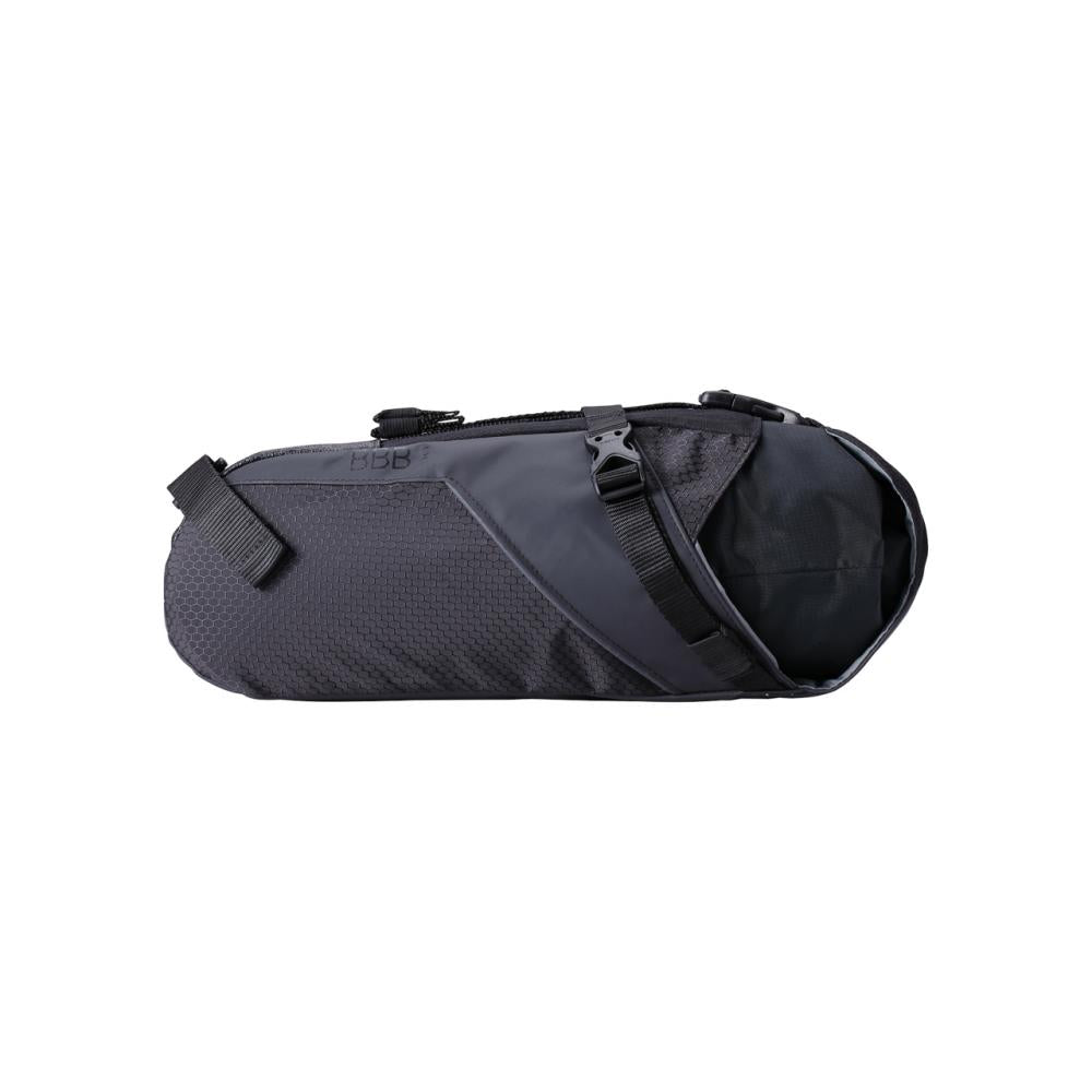 BBB Cycling fahrradsatteltasche Seat Sidekick 16x16x44cm 10L schwarz - große Bikepacking-Satteltasche