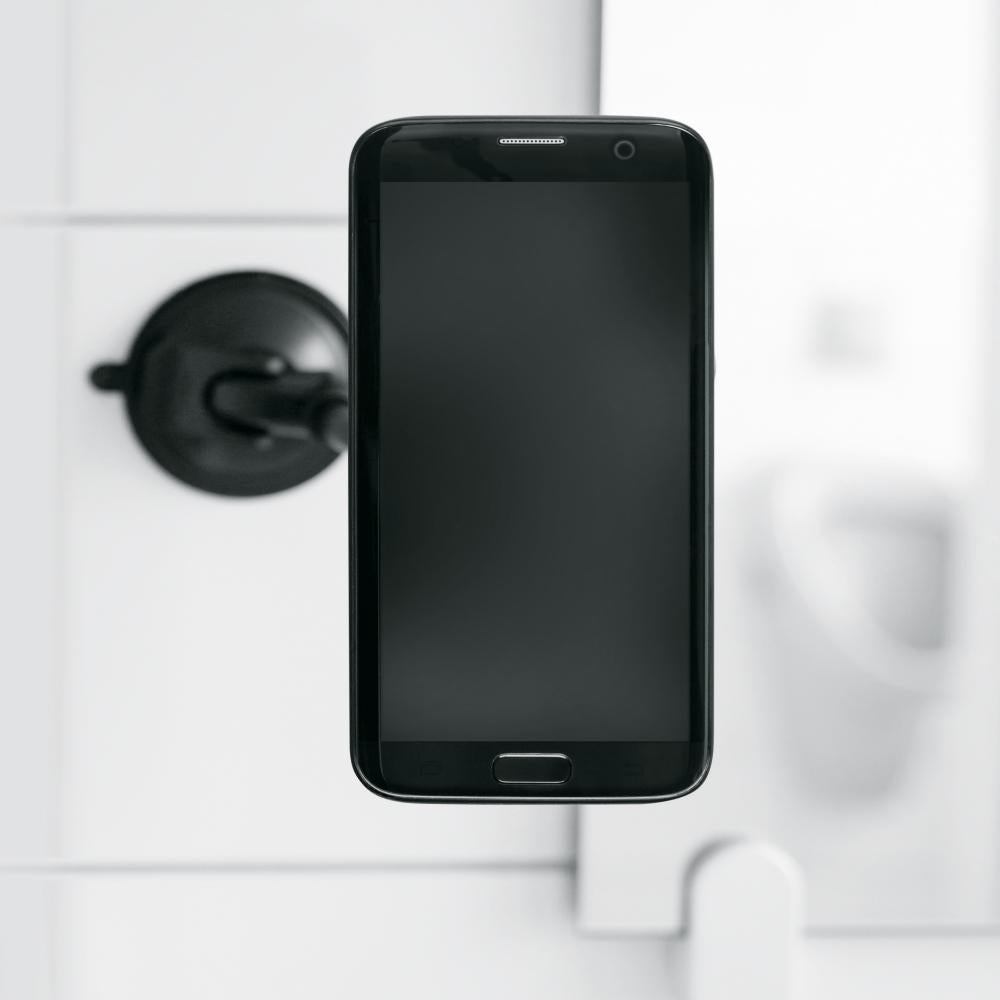 SKS COMPIT FLEXX Smartphone-Halterung flexible Handyhalterung mit Flexarm und Saugnapf für alle glatten Oberflächen, ideal für Auto, Küche und Arbeitsplatz