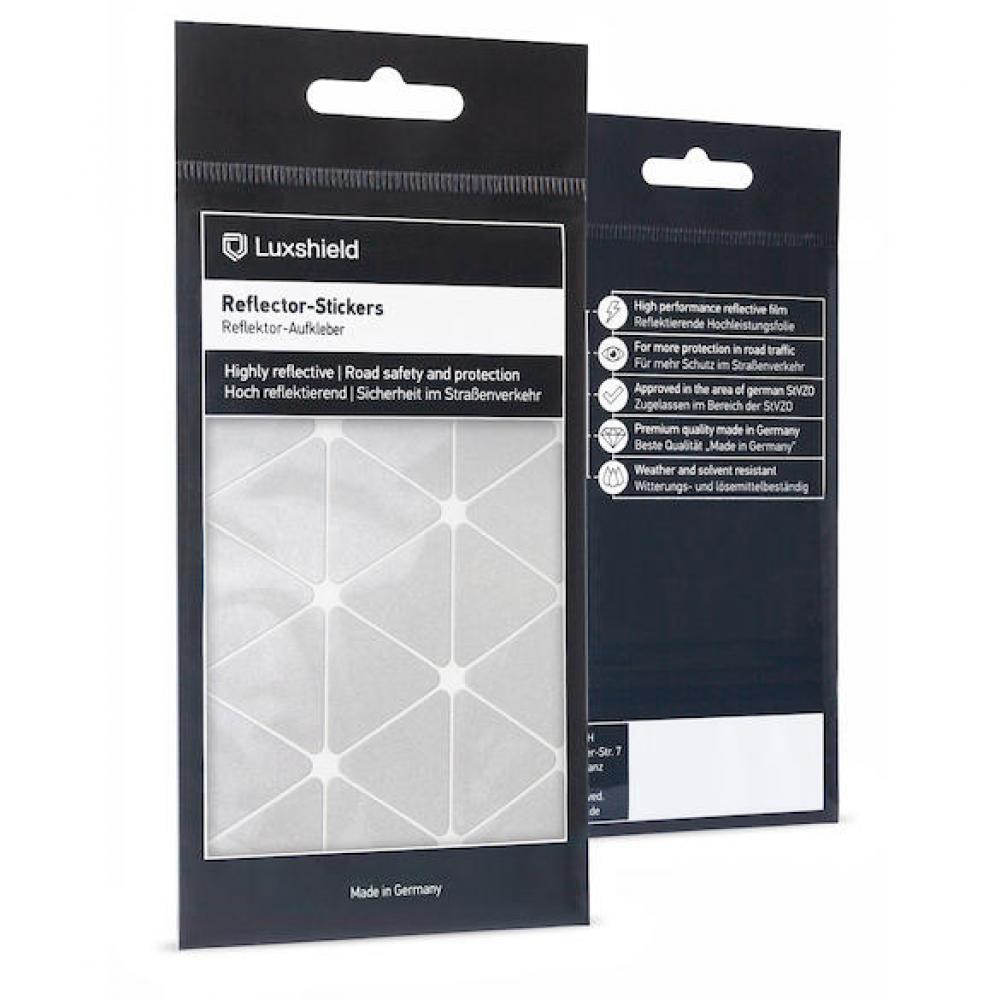 Luxshield Reflektor-Sticker Dreieck Klein Silber - mehr Sicherheit durch hohe Sichtbarkeit
