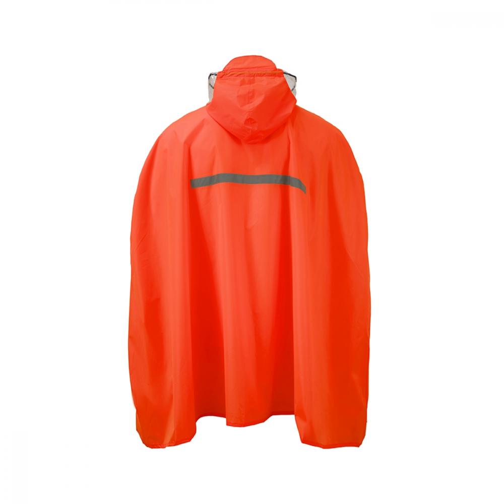 CHIBA Regenponcho - wasserdicht, reflektierend, kompakt, XS/S, rot