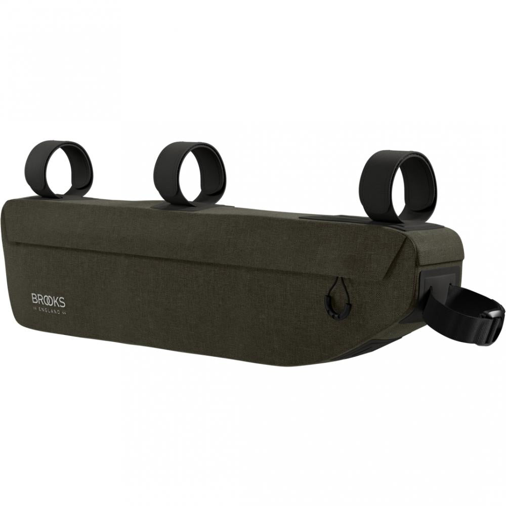 BROOKS Scape Frame Bag Large Mud Green - wasserdichte Rahmentasche 3,5 Liter aus 600D Polyester mit Hypalon-Details - 200 g leicht, 500x60x120 mm