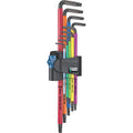 Wera 967/9 TX SXL Multicolour HF Winkelschlüsselsatz, 9-teilig, farbige Torx-Schlüssel mit Haltefunktion im Halter.