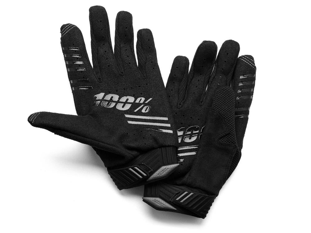 100% R-Core Gloves M black - Downhill MTB Handschuhe mit maximalem Grip und Schutz