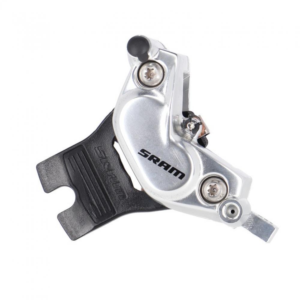 SRAM Code Ultimate Stealth 4-Kolben Bremssattel in Silber für maximale Bremskraft auf anspruchsvollen Trails.