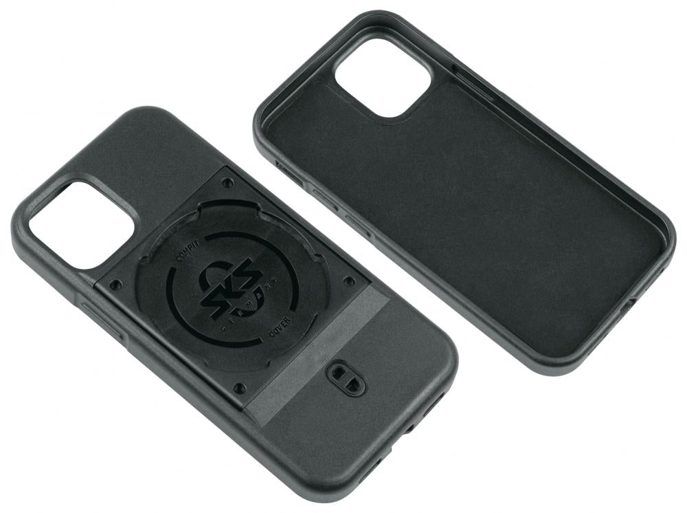 SKS COMPIT Cover für iPhone 12 Mini stoßdämpfende 2-Komponenten-Hülle mit Oversize-Bajonettaufnahme für sichere Fahrradhalterung
