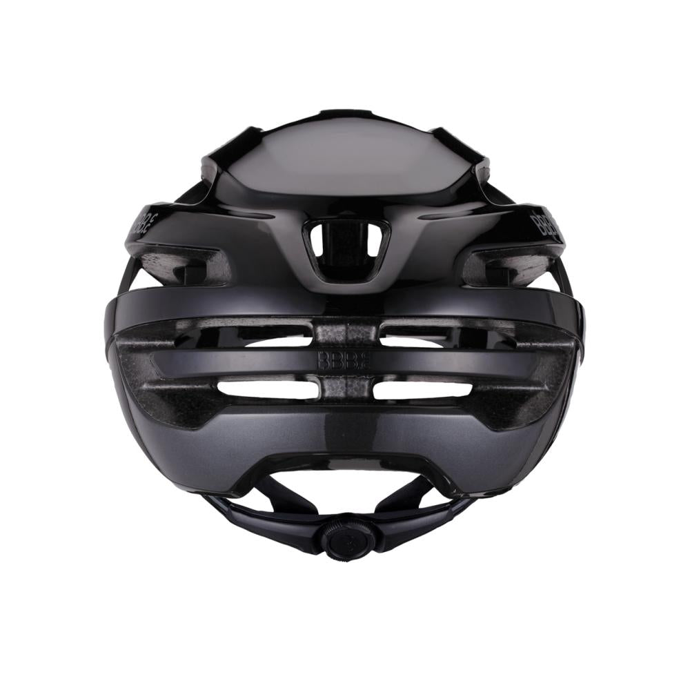 BBB Cycling Helm Maestro L schwarz glanz - sicherer Rennradhelm mit Top-Belüftung