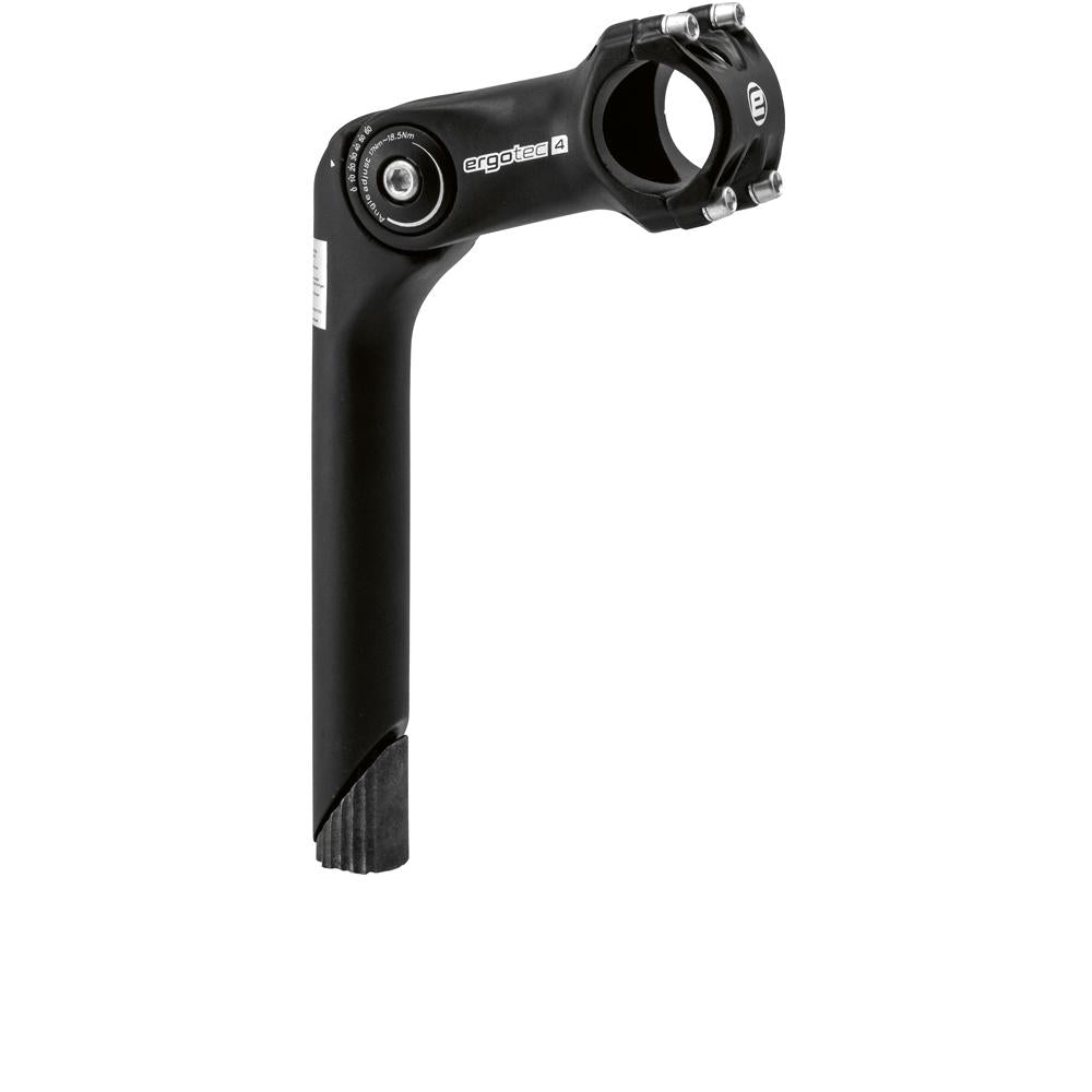 Ergotec Octopus 2 Vorbau schwarz, winkelverstellbar, 31,8mm Lenkerklemmung, 25,4mm Schaft, 4-Schrauben.