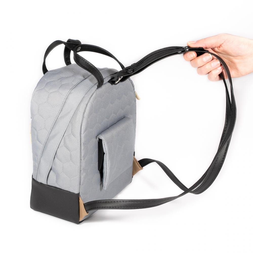 Haberland Bella Rucksack-Lenkertasche 7 l - schwarz/grau