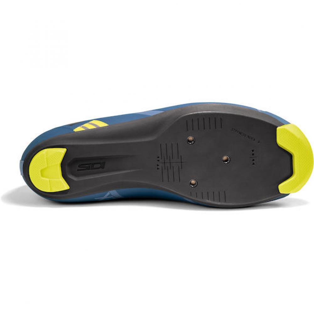 Sidi ROAD Nix navy/yellow fluo 41 Blau/neongelb - warmer Rennradschuh mit Carbon-Sohle