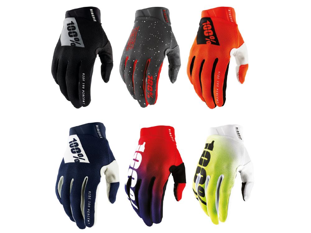 100% Ridefit Gloves S fluo orange - atmungsaktive MTB-Handschuhe mit Top-Grip