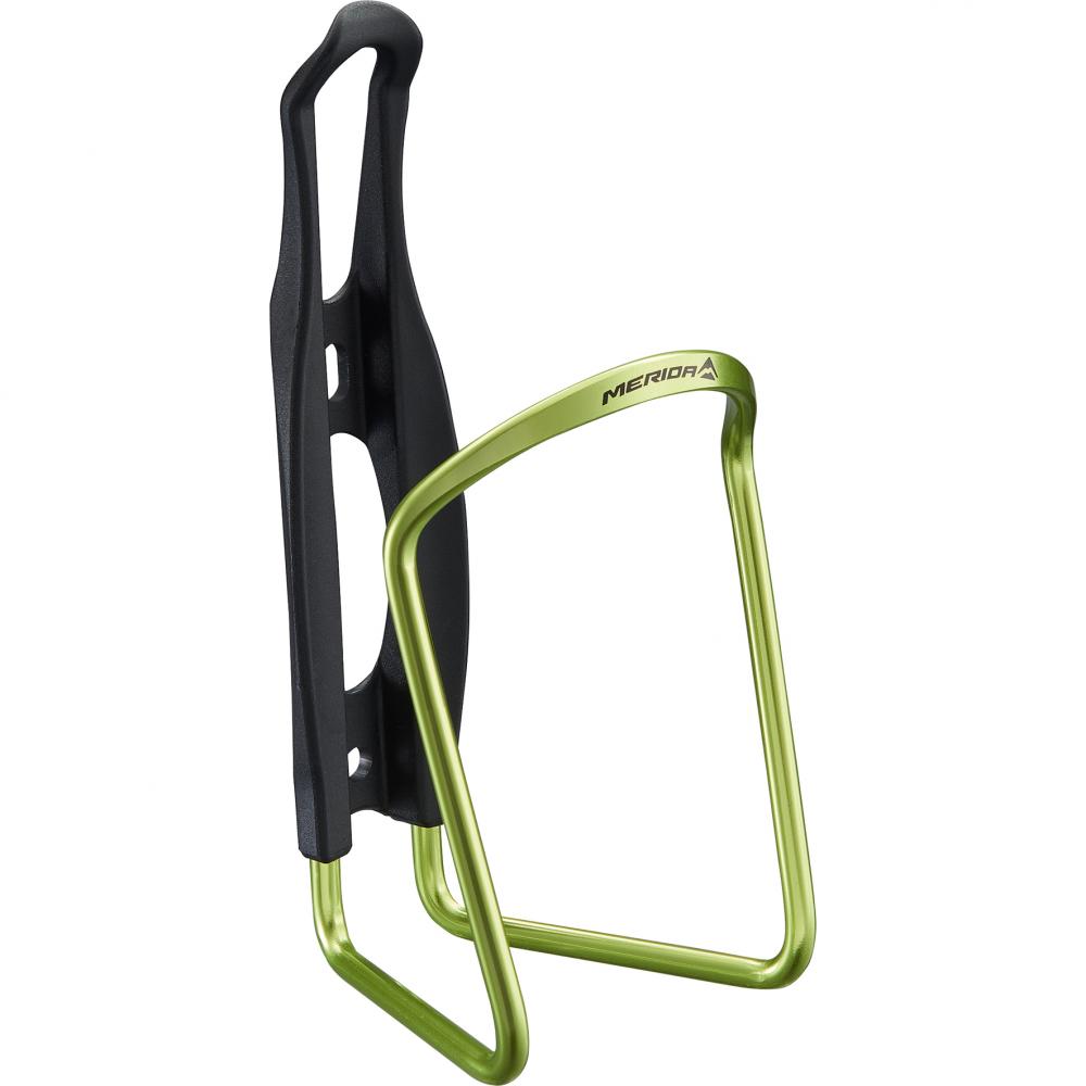 Merida Flaschenhalter Aluminium CLASSIC I Onesize Schwarz/grün - sicherer Halt für Trinkflaschen