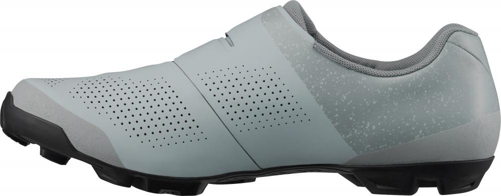 Graue SHIMANO XC302 MTB SPD Fahrradschuhe für Herren und Damen, Größe 48.