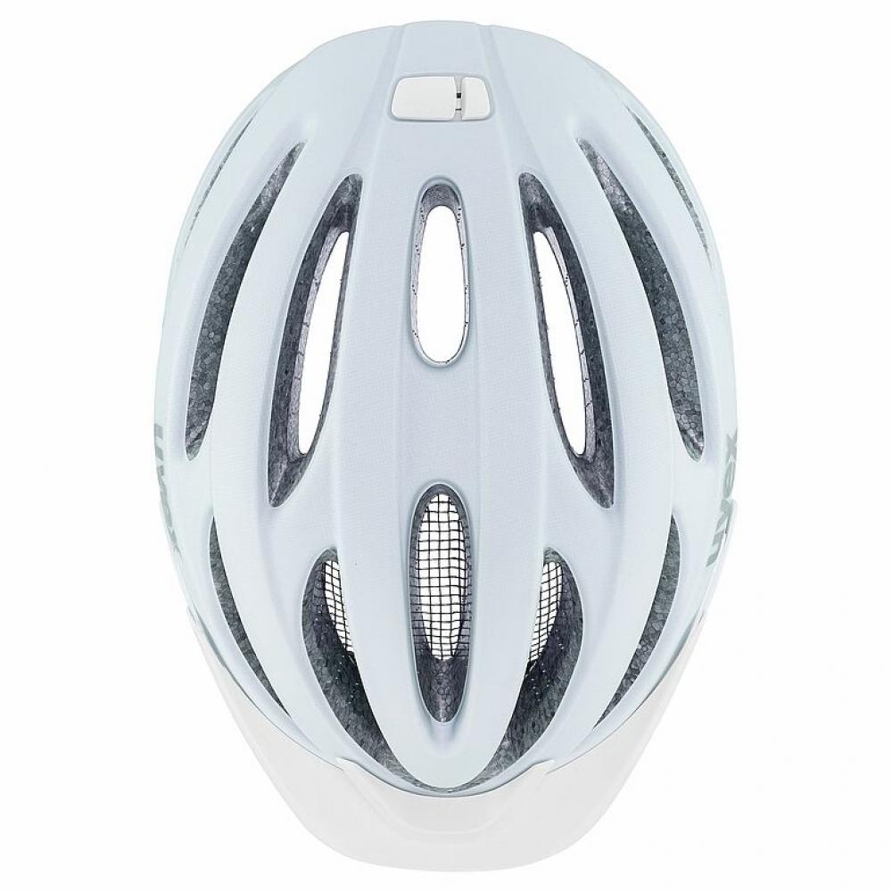uvex True cc Damen-Fahrradhelm Cloud-White matt 52-55 cm, 17 Belüftungen, Zopf-Aussparung, LED-ready