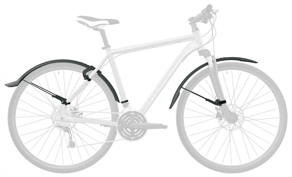 SKS VELOFLEXX 55 Schutzblechset für 26-28" Fahrräder, schlagfester Kunststoff, werkzeugfreie Montage, nur für Scheibenbremsen