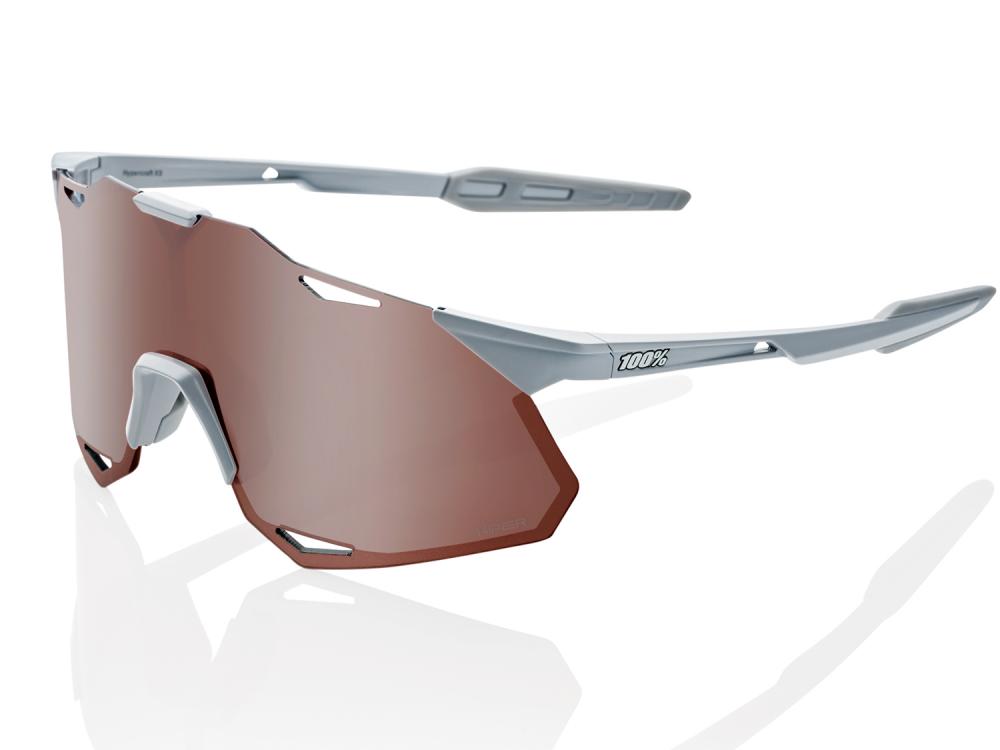 100% Hypercraft XS - HiPER Lens unis Matte Stone Grey - ultraleichte Performance-Sportbrille