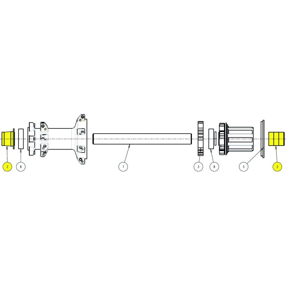 SUNringle Endkappen für Super Bubba, Bubba, Bubba X 12 x 148/157 mm - präziser Nabenabschluss