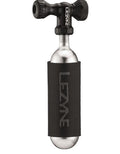 LEZYNE, Pumpen, High-End Kartuschenpumpe, CONTROL DRIVE CO2, schwarz, Aluminium, mit integr. Behälter für die CO2 Kartusche, Slip fit Kopf für SV / AV, inkl. 1x25g CO2 Kartusche mit Neoprenschutz, AV / SV, Gewicht 57g