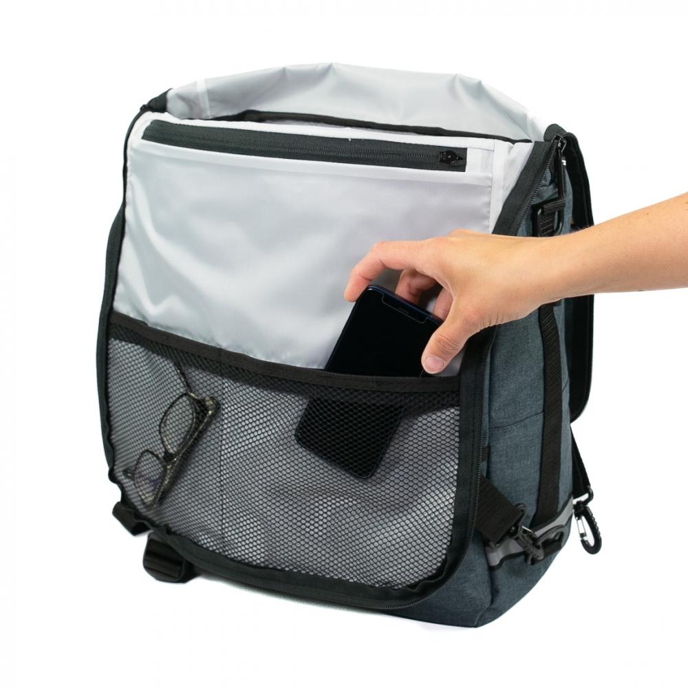 Haberland Sporty Fahrrad Rucksack / Gepäckträgertasche anthrazit - vielseitiger 2-in-1 Allrounder