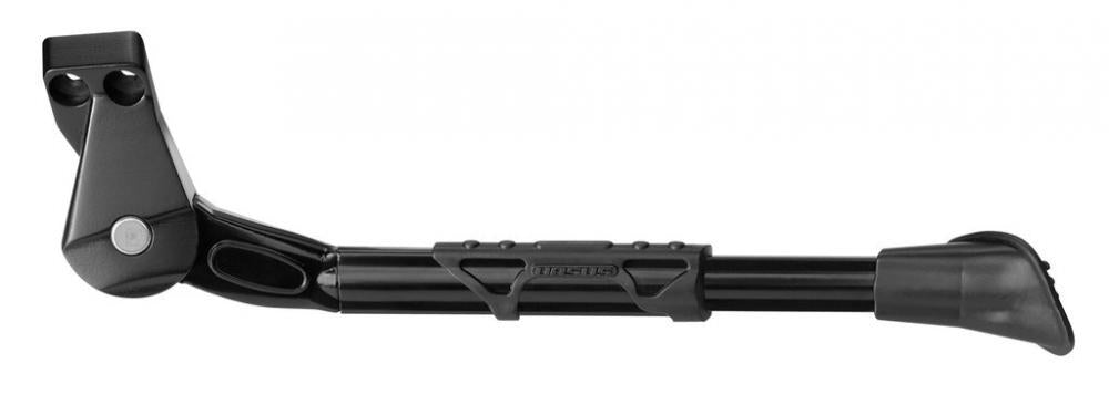 Schwarzer Ursus Hinterbauständer King Rear für 26-28 Zoll mit 18mm Lochabstand und XLC Ständerplatte.