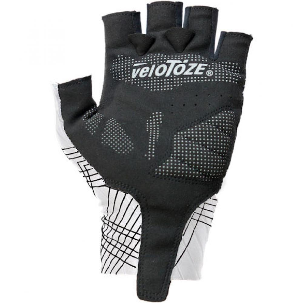 VeloToze Handschuhe Aero weiß M Weiß - aerodynamische Rennrad-Handschuhe mit Gelpolster