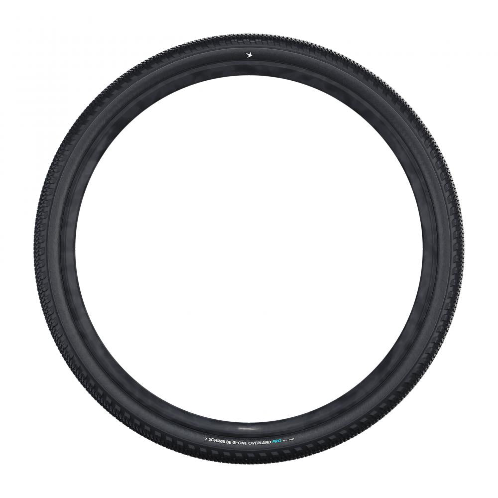 Schwarzer Schwalbe G-ONE OVERLAND PRO Gravelreifen für Straße und Offroad.