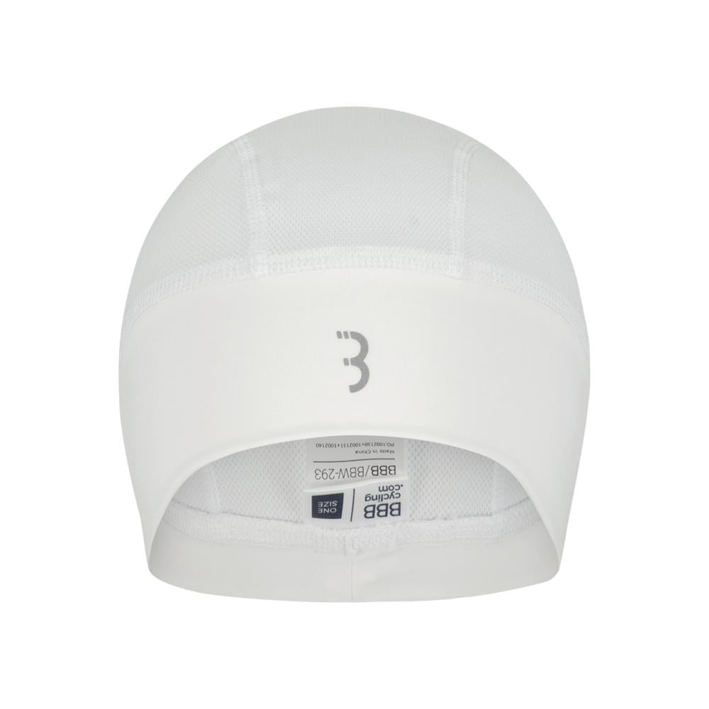 BBB Cycling BBB ComfortCap Helmmütze 293 Weiß - komfortabler Schweißschutz unter dem Helm