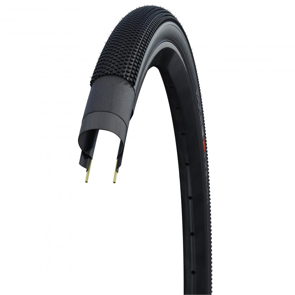 Schwalbe G-One Allround 27.5x2.25" (57-584) Faltreifen, Tubeless Easy (TLE), E-25 zertifiziert, HS473 Profil, ADDIX Compound, Double Defense (DD) RaceGuard Pannenschutz, schwarz mit Reflexstreifen