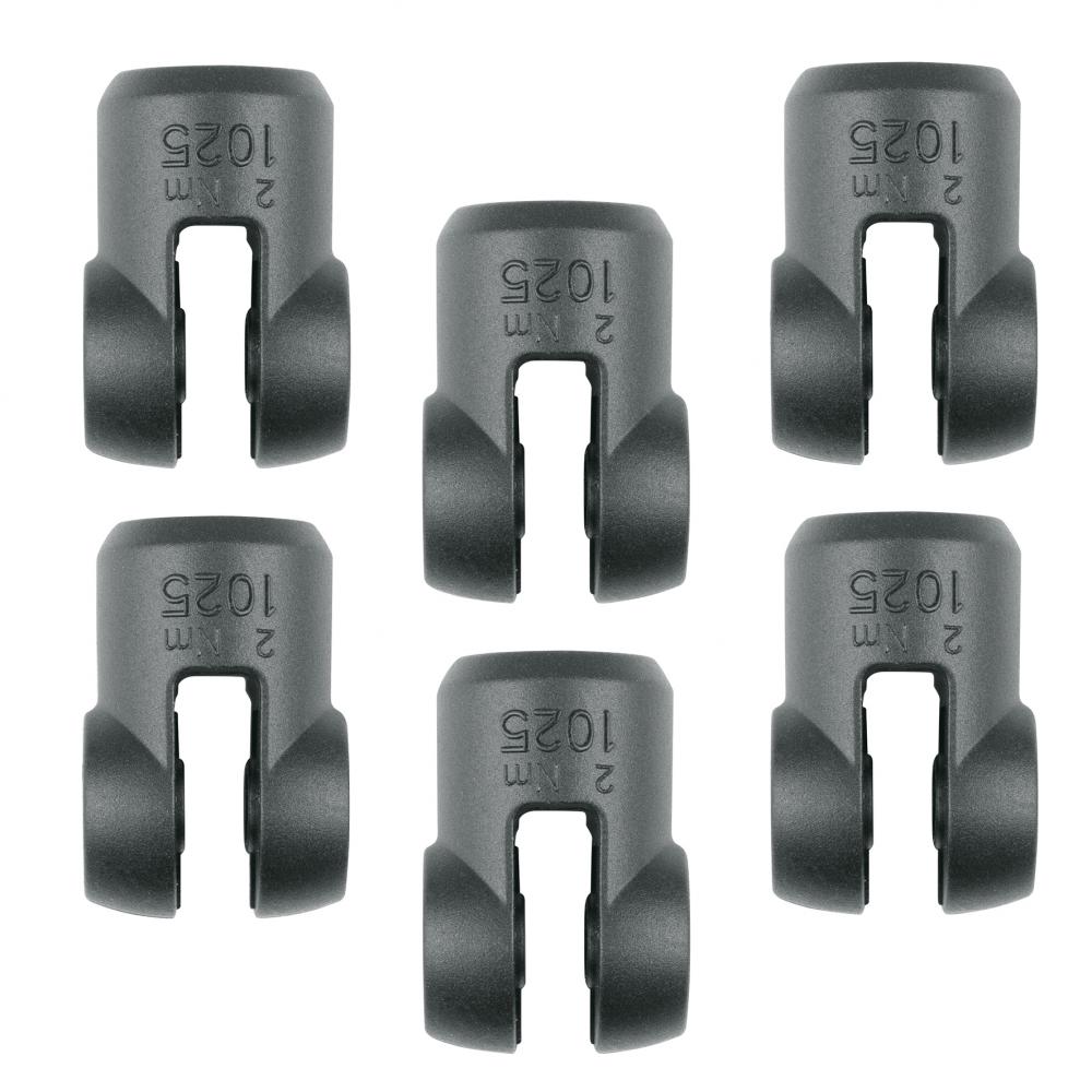 SKS Adapter gerade, 6er Set Schutzblechbefestigung für SR Suntour & Rock Shox Federgabeln, schwarz, inklusive Montagematerial