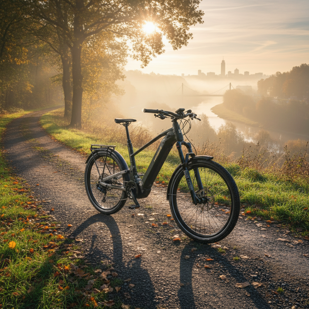 Haibike ADVENTR 6 E-Bike schwarz/chrom. Robustes Trekkingrad mit 800Wh Akku für Abenteuer und Pendelfahrten.