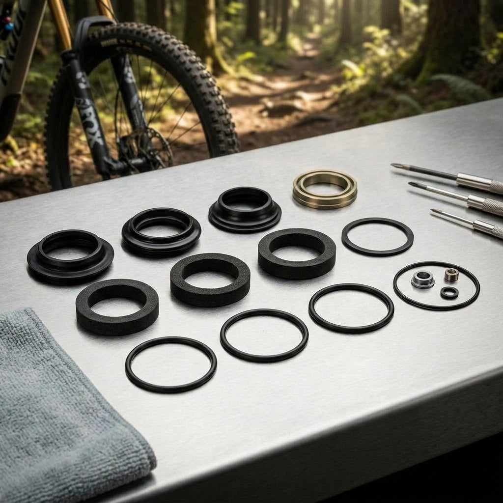 FOX Service Set 2023 für FOX 36 Federgabel: Präzise Wartung, Originalteile, Kashima Beschichtung, Top Performance für MTB.