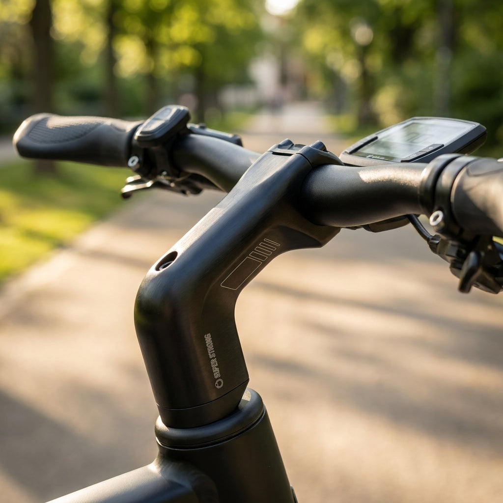 by.schulz Vorbau Alpha SDS Super-Strong 35° Schwarz aus Aluminium für City-, Trekking- und E-Bikes. Komfort & Stabilität.