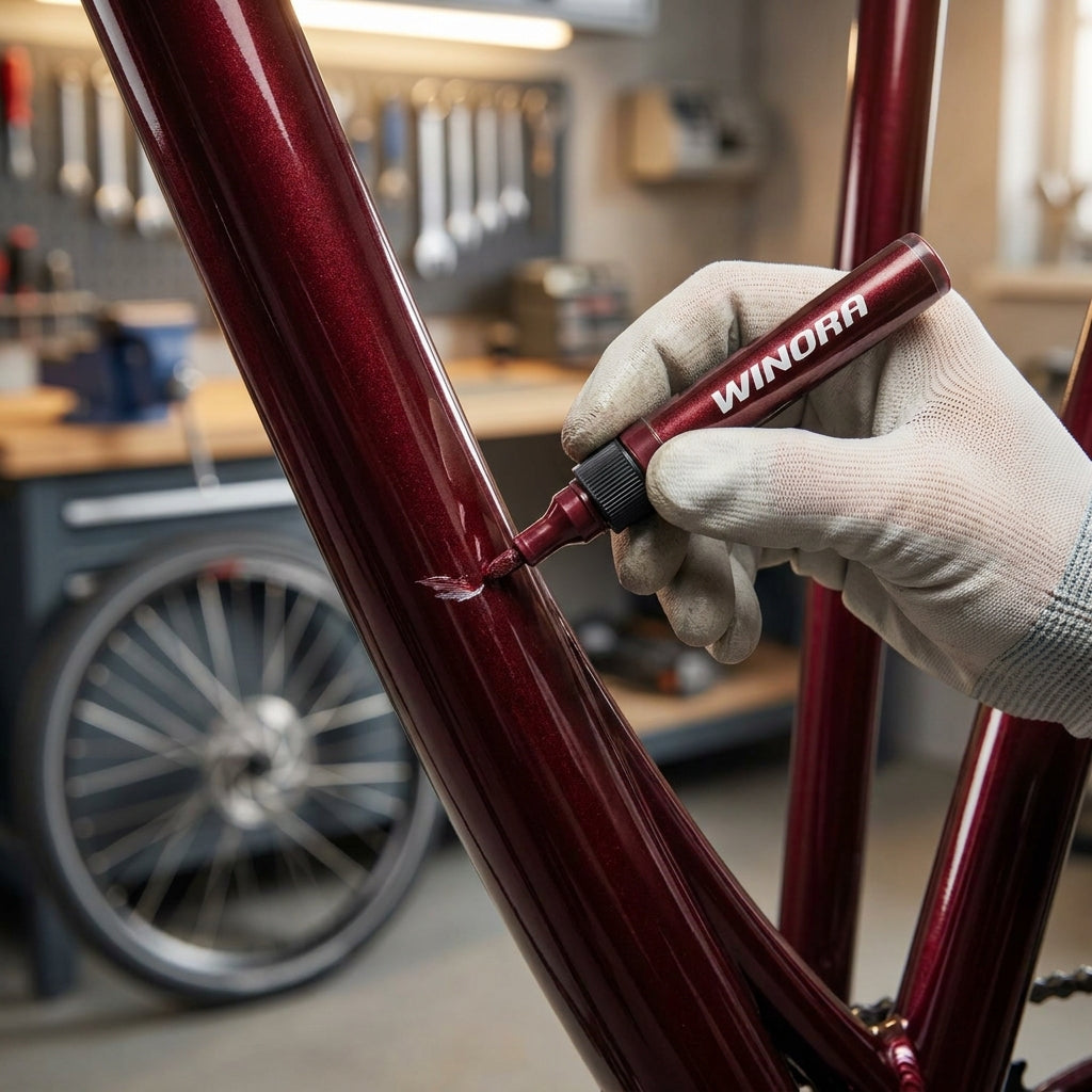 Winora Lackstift Tuscan/Burgundy. Original Ausbesserungslack für Fahrradrahmen. Kratzerreparatur, Werterhalt, Rostschutz.