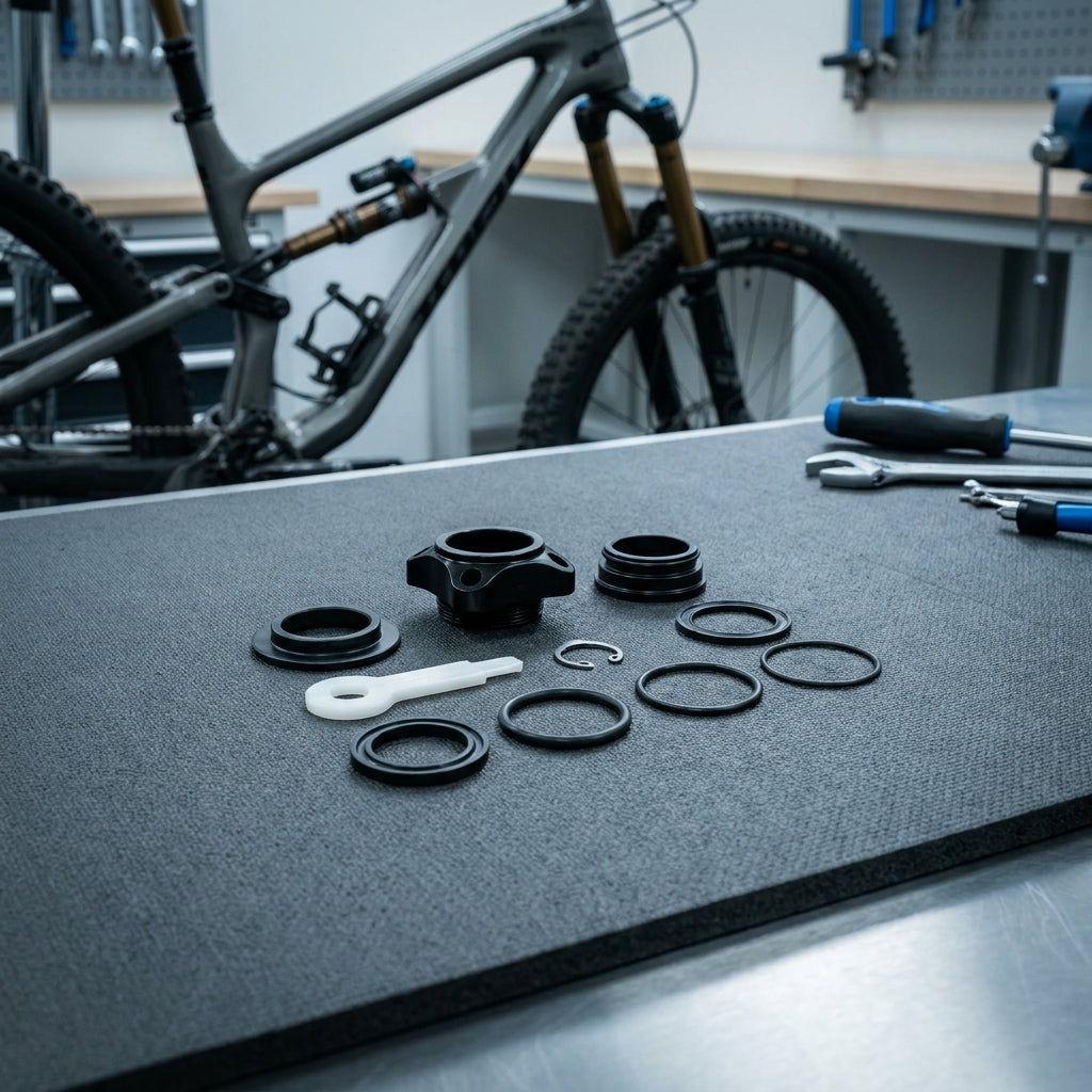 FOX Service Set Transfer Neo Base Lug Assy. Wartungskit für FOX Transfer Sattelstütze. Präzise Fahrrad Performance & Langlebigkeit.
