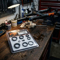 FOX Service Set: 2023 Rhythm 38, Matt. Originalteile für Federgabel-Wartung. Optimale Performance für Mountainbikes.