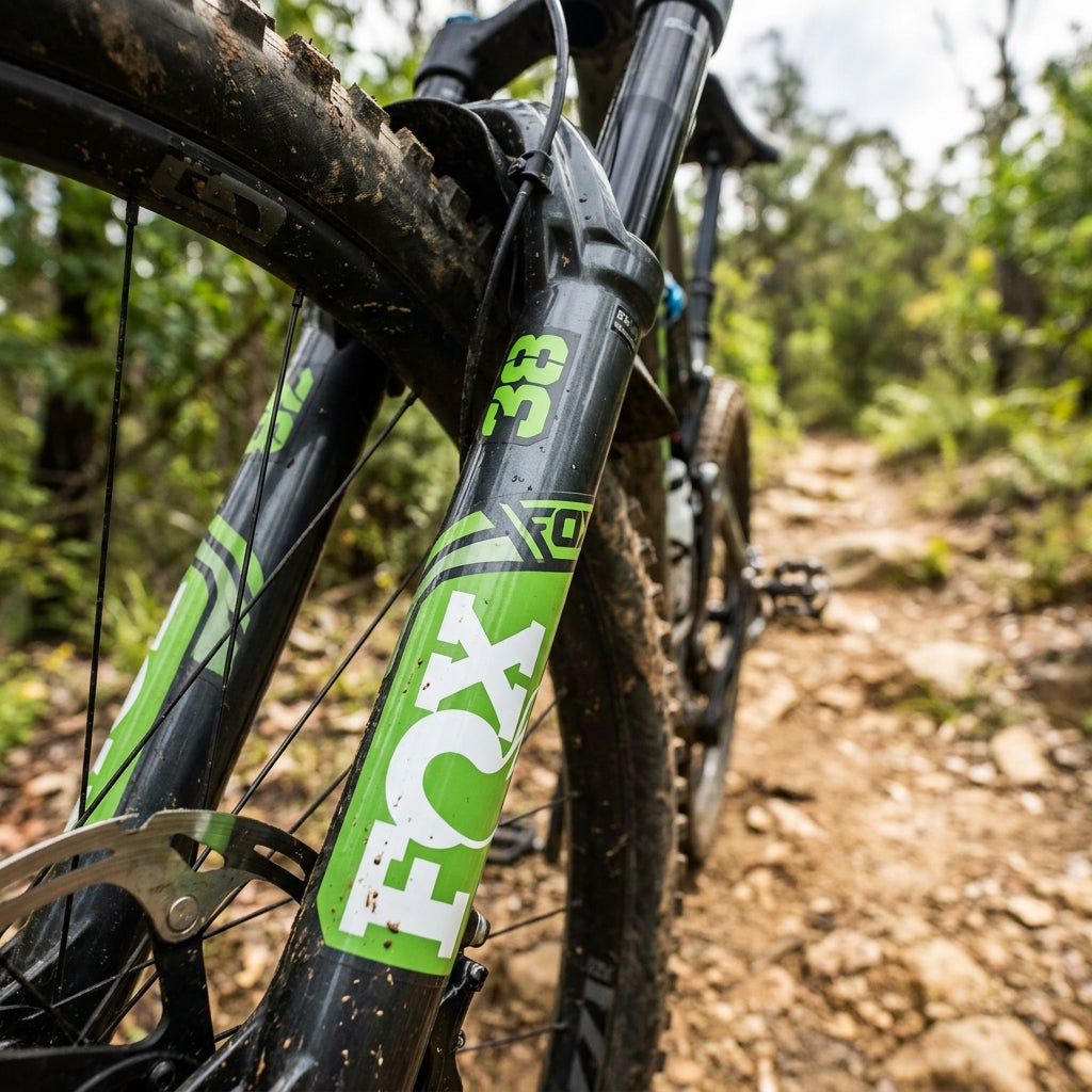 FOX Decal Kit 38 F-S Pistachio für FOX Federgabeln. Stylisches Upgrade und Schutz für dein Mountainbike. Individueller Look.