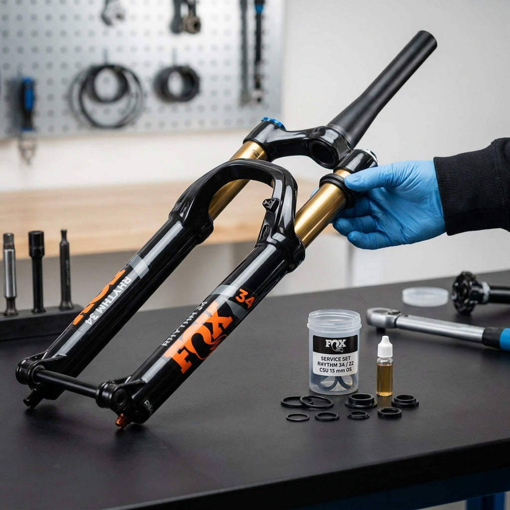 FOX Service Set Rhythm 34 Z2 CSU 13 mm OS für präzise Federgabel Wartung. Mountainbike Performance und Langlebigkeit.